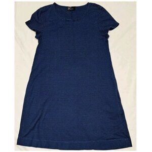 Gap Dress Womens XS Sundress With Pockets T-Shirt Dress Black Blue Stripes
